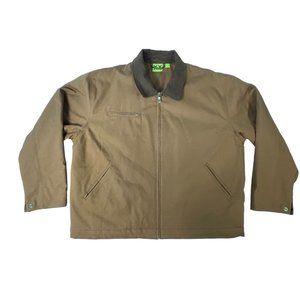 Supervsn Studios Men's Light Brown Zip Up Padded Work Jacket Sz XXL